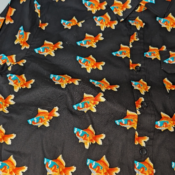 NEFF goldfish button men’s shirt Sz Small - Picture 4 of 6